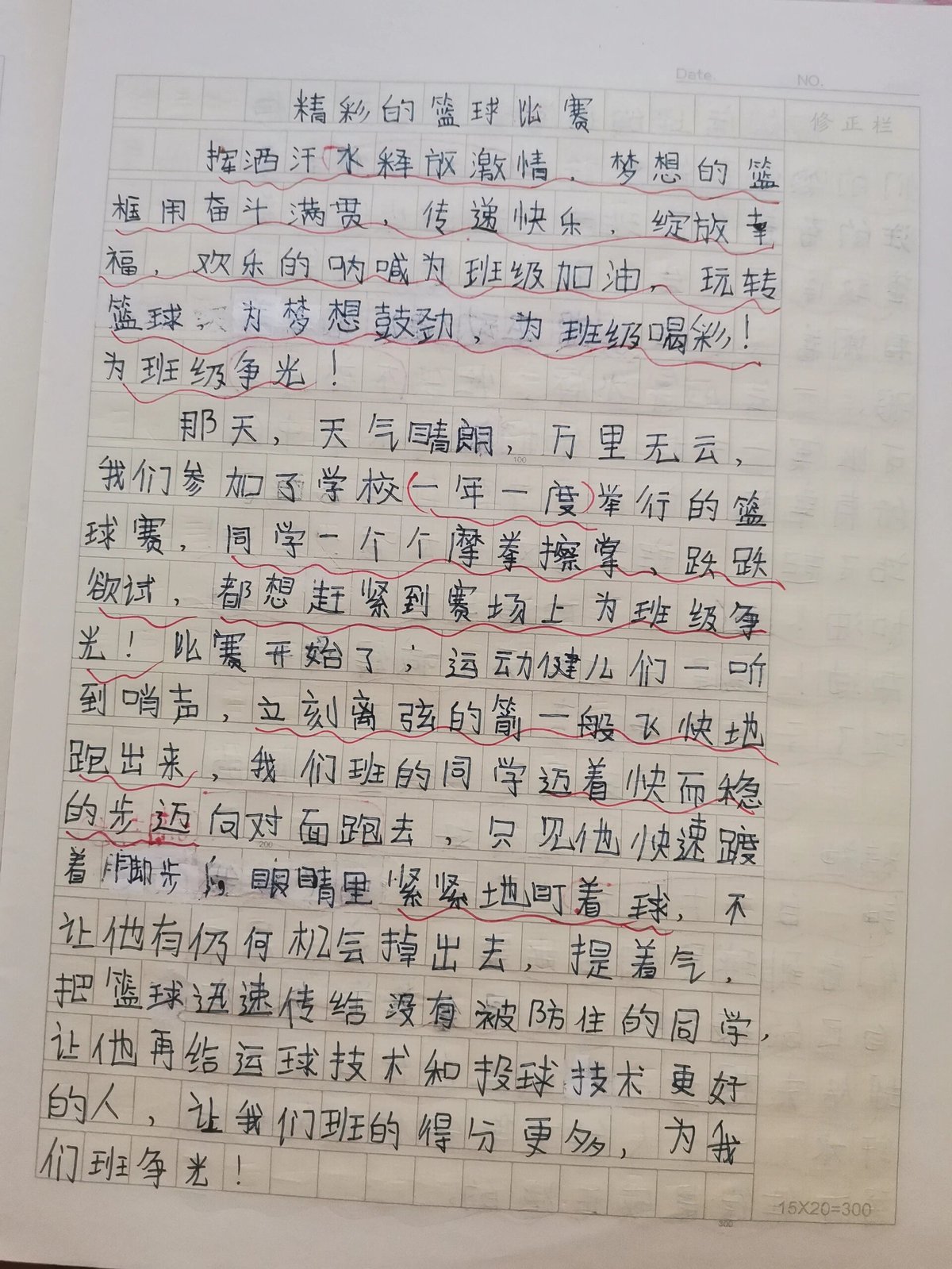 篮球训练过程作文400字怎么写